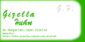 gizella huhn business card